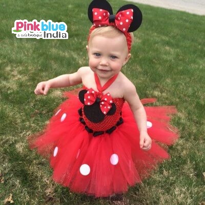 Cute Minnie Mouse Birthday Dress for Toddler Girl